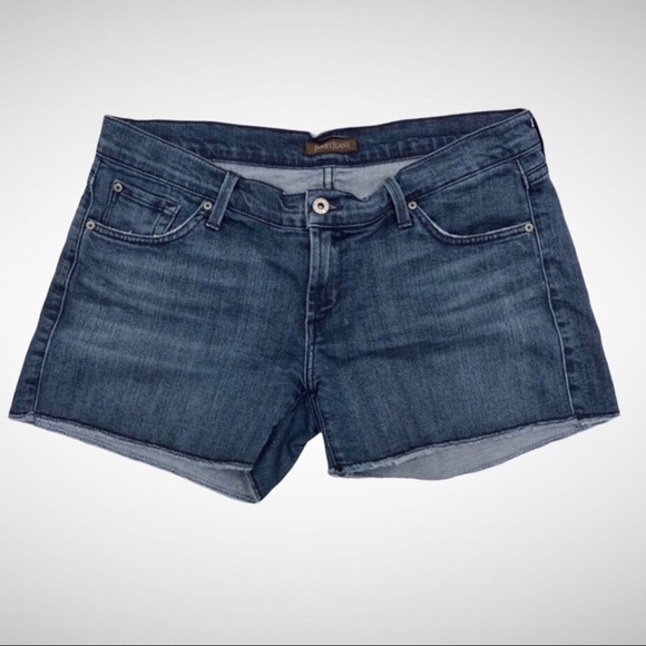 James Jeans Women’s Shorty Jeans Shorts Dark Wash Raw Hem Size 31 - Picture 1 of 7